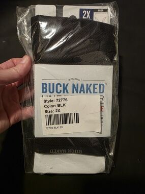 Mens Buck Naked Breifs Black 2XL New